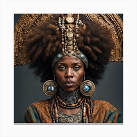  Beautiful African Woman Canvas Print