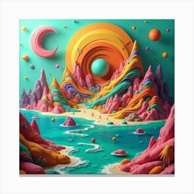 3d Art Canvas Print