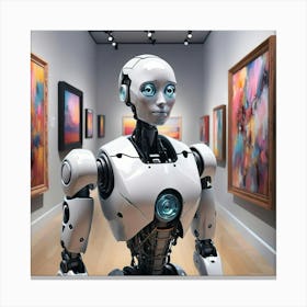 Robot In Museum Canvas Print