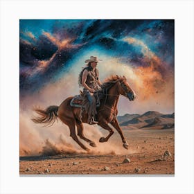 Cowboy In Space 2 Canvas Print