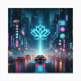 Neon City 2 Canvas Print