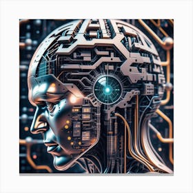 Cyborg Head 28 Canvas Print