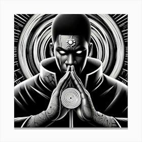 Black Man Praying Canvas Print