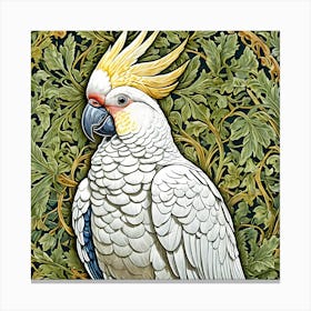 william morris style Cockatoo Canvas Print