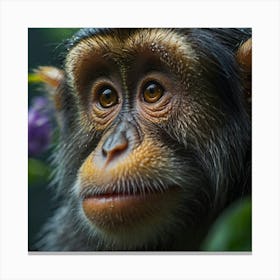 Monkey In The Forest, Miki Asai Macro Photography Canvas Print