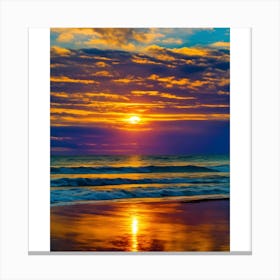 Sunset On The Beach 4 Canvas Print