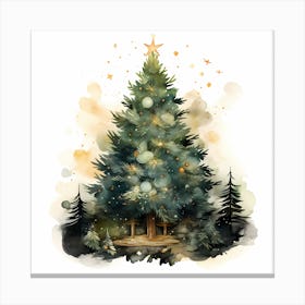 Aqua Arboreal Aurora Canvas Print