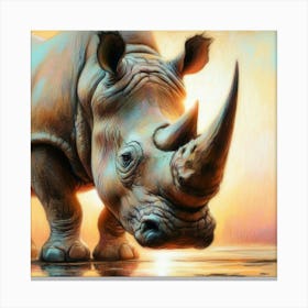 Rhino 4 Canvas Print