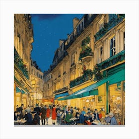 Paris At Night 1 Canvas Print