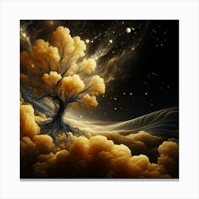 Tree In The Clouds Canvas Print