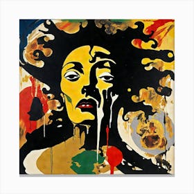 'The Woman In Yellow' Canvas Print