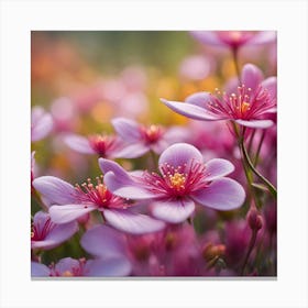 Pink Flowers Canvas Print