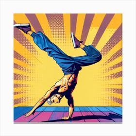 Acrobatic dancing, Pop Art Canvas Print