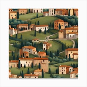 Tuscan Village Canvas Print