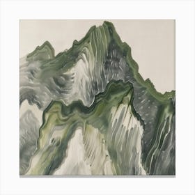 Japanese Watercolour Of Mount Kita 5 Canvas Print