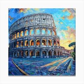 Colosseum Watercolour Painting 2 Canvas Print