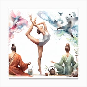 Acrobatic dancing Canvas Print