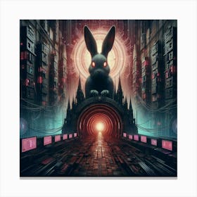 Down The Cyberabbit Hole 1 Canvas Print