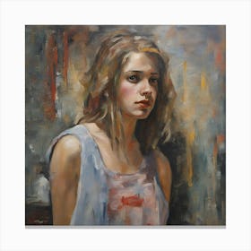 Girl With Long Hair Canvas Print