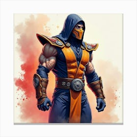 Mortal Kombat Ninja Fighter Concept Art (365) Canvas Print