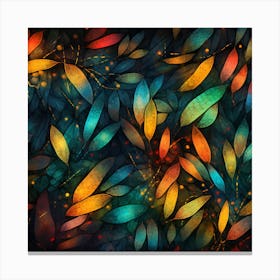 Abstract Leaves Background Canvas Print