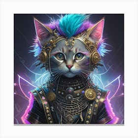 Steampunk Cat Canvas Print