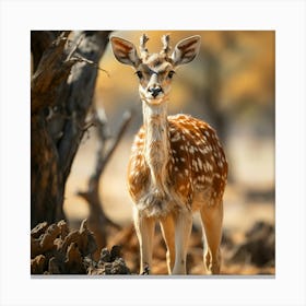 Deer In The Forest 4 Canvas Print