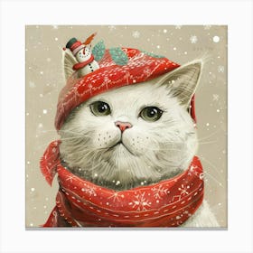 Christmas Cat 4 Canvas Print