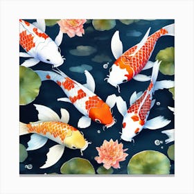 Koi Fish print 1 Canvas Print