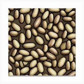 Chocolate Beans Seamless Pattern Canvas Print