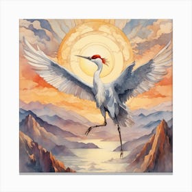 Manchurian Crane Canvas Print