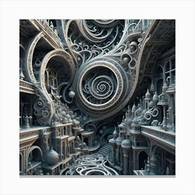 Genius, Madness, Time And Space 6 Canvas Print