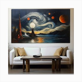 Planets And Stars Canvas Print