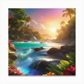 Tropical Sunset 4 Canvas Print