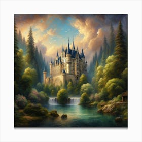 Castle In The Woods 3 Canvas Print