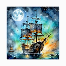 Of A Pirate Ship 1 Canvas Print