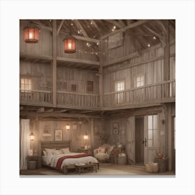 Barn Bedroom Canvas Print