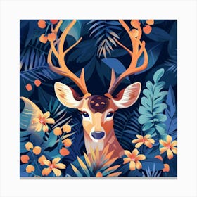 Deer In The Forest 3 Canvas Print