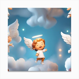 Angels In The Clouds Canvas Print