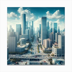 Shanghai Cityscape Canvas Print