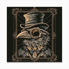 Steampunk Crow 7 Canvas Print