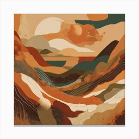Abstract Earth Toned Print Designs (1) Canvas Print