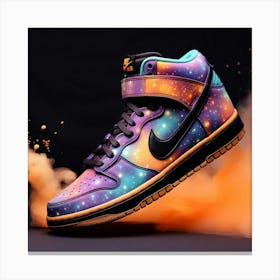 Galaxy Nike Dunk High 1 Canvas Print