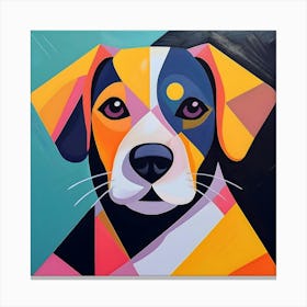 Geometric Dog 1 Canvas Print