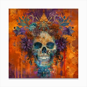 Day Of The Dead Skull 18 Canvas Print