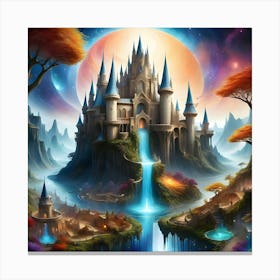 Castle in The Mist Canvas Print