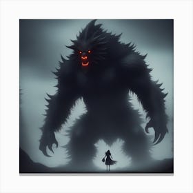 Monster Painting Canvas Print