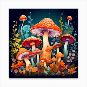 Mushroom Garden 6 Canvas Print