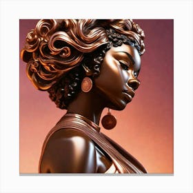 Bronze Statue Of A Woman 1 Canvas Print