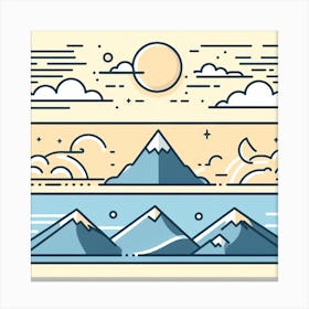 Mountains And Clouds Canvas Print